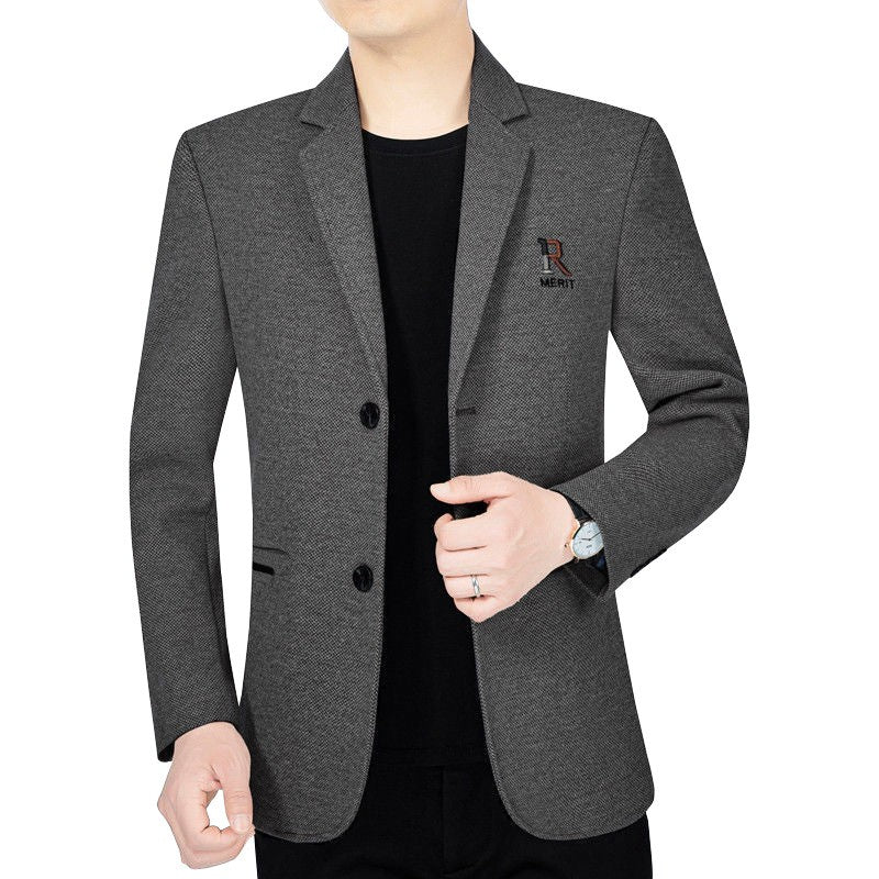zq307-Fashionable high-end men's woolen suit jacket