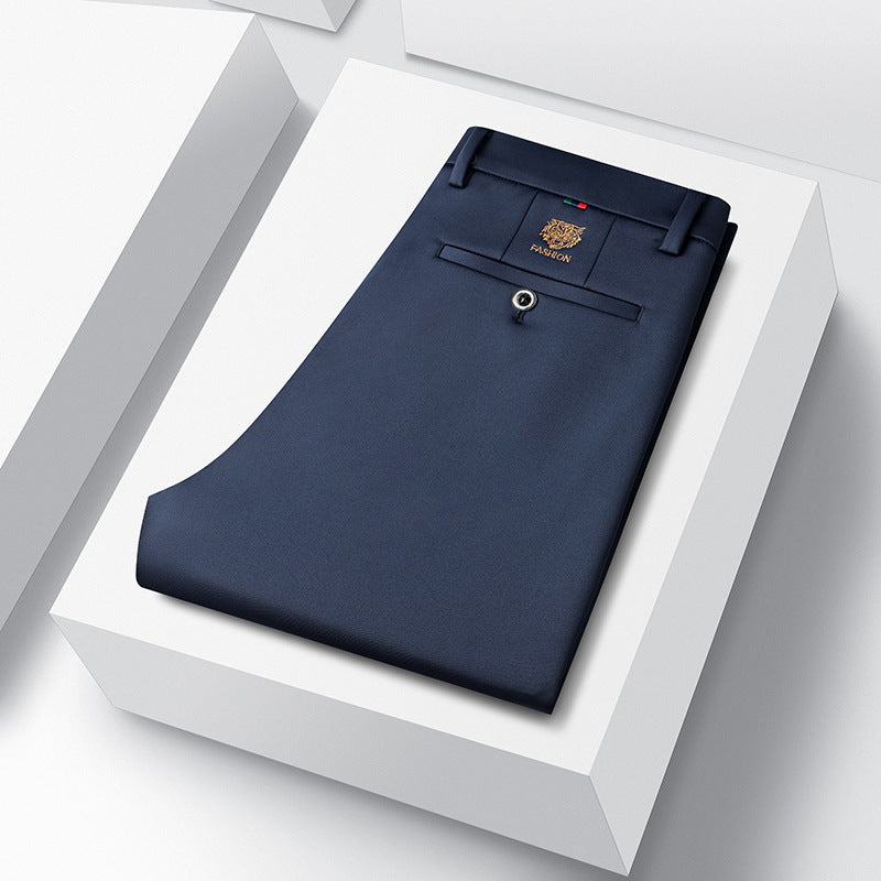 【اشتري 1 واحصل على 1 مجانا】Men's summer ice silk straight business suit pants(cm550)