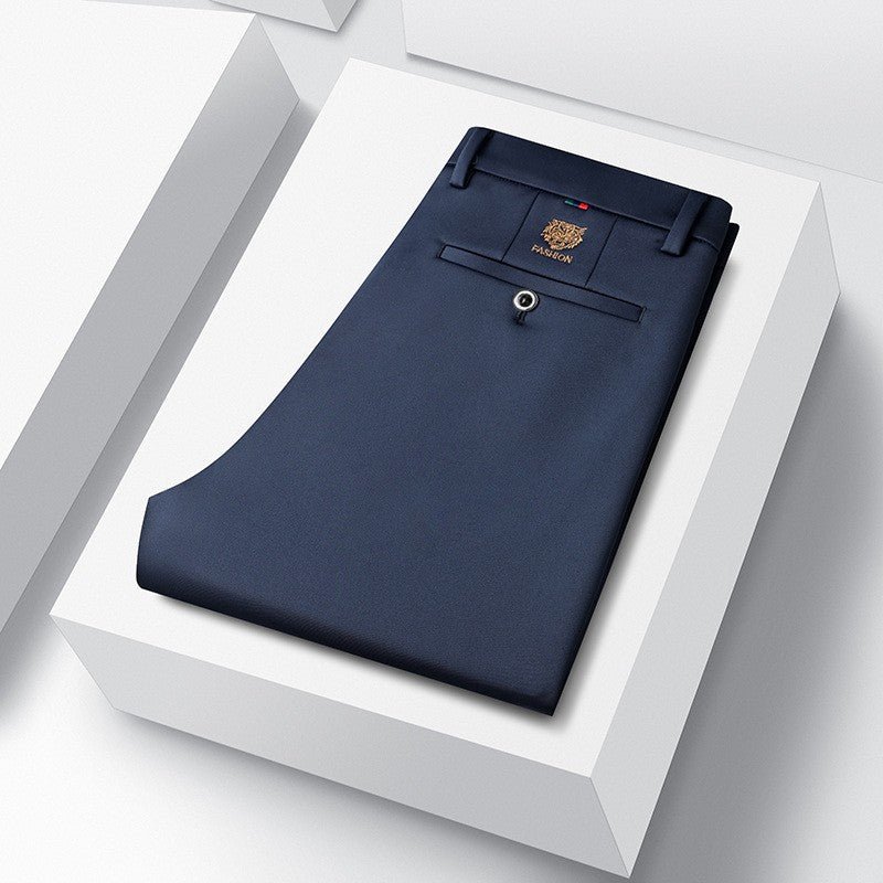 【اشتري 1 واحصل على 1 مجانا】Men's summer ice silk straight business suit pants(cm550)