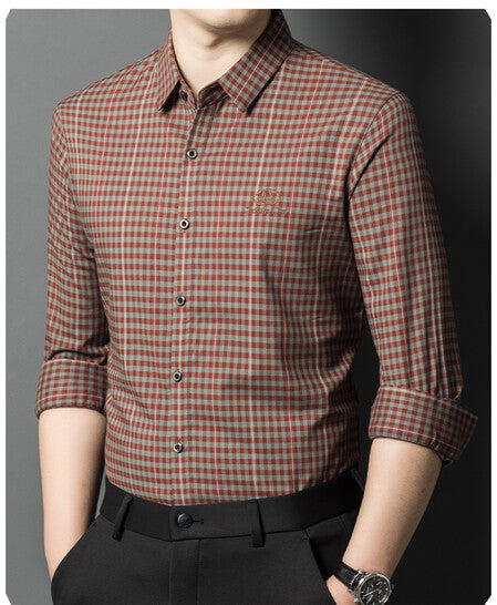 zd293-Men's autumn fashion casual long sleeve shirt