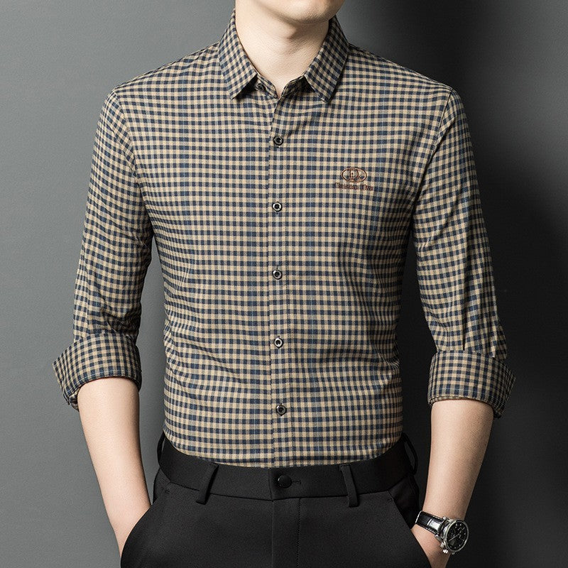 zd293-Men's autumn fashion casual long sleeve shirt