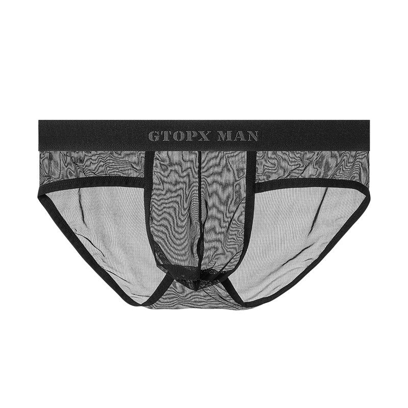 luu294-Men's Ice Silk Thin Mesh Underwear