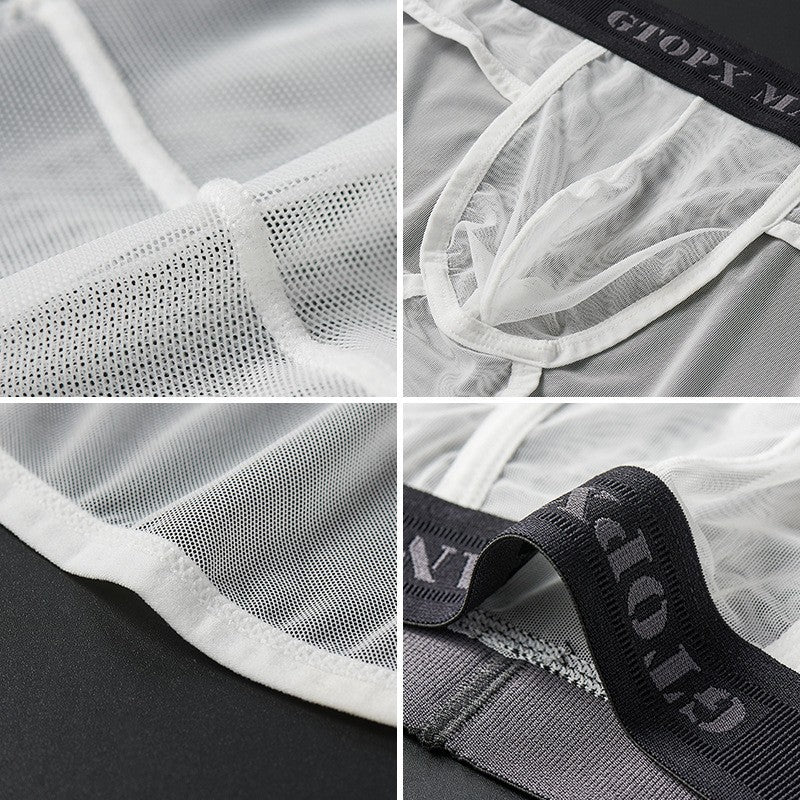 luu294-Men's Ice Silk Thin Mesh Underwear