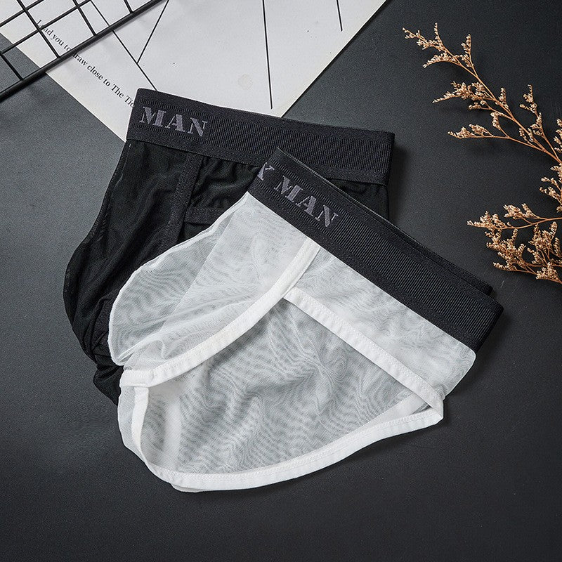 luu294-Men's Ice Silk Thin Mesh Underwear