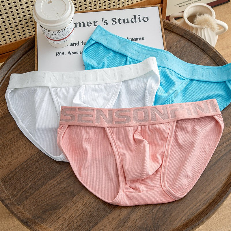 qh342-Men's mid-rise modal ribbed briefs