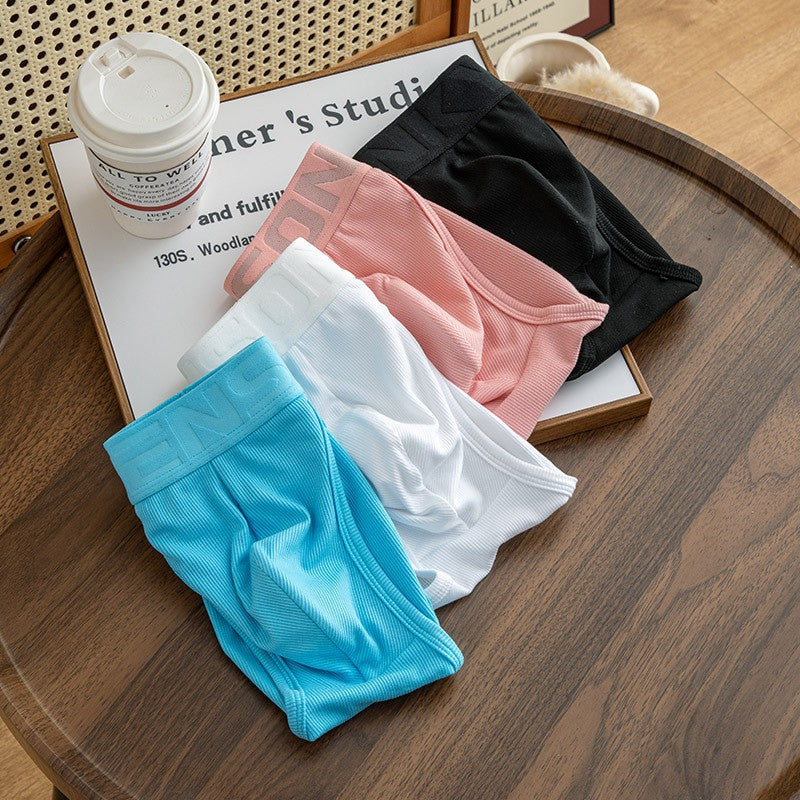 qh342-Men's mid-rise modal ribbed briefs