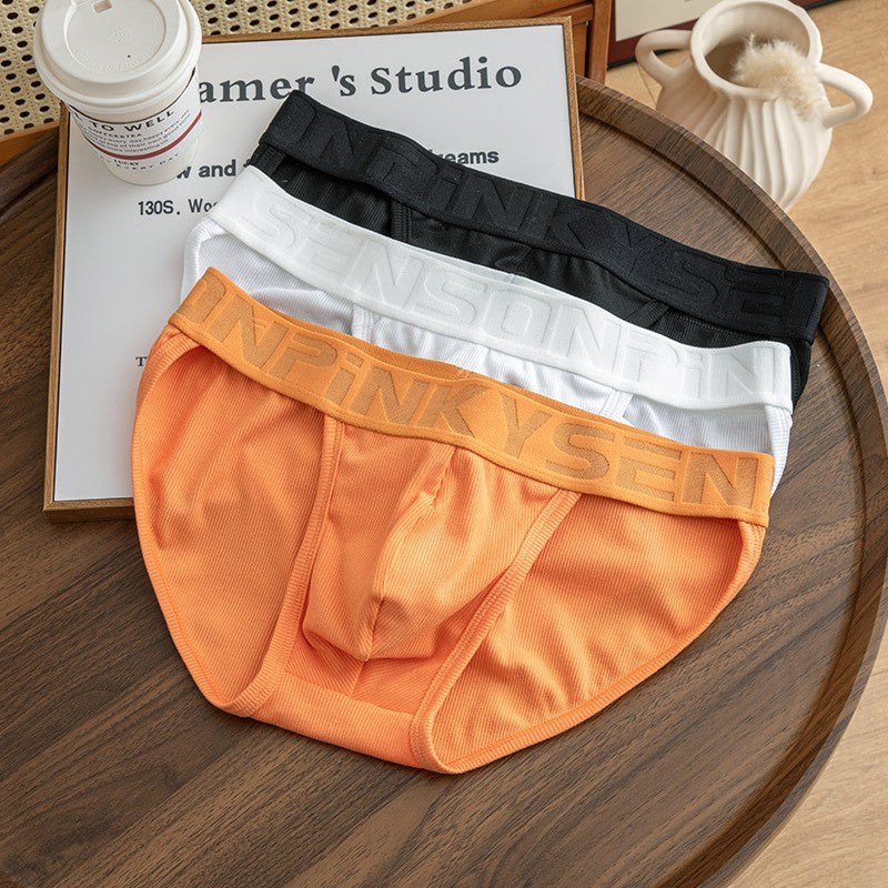 qh342-Men's mid-rise modal ribbed briefs