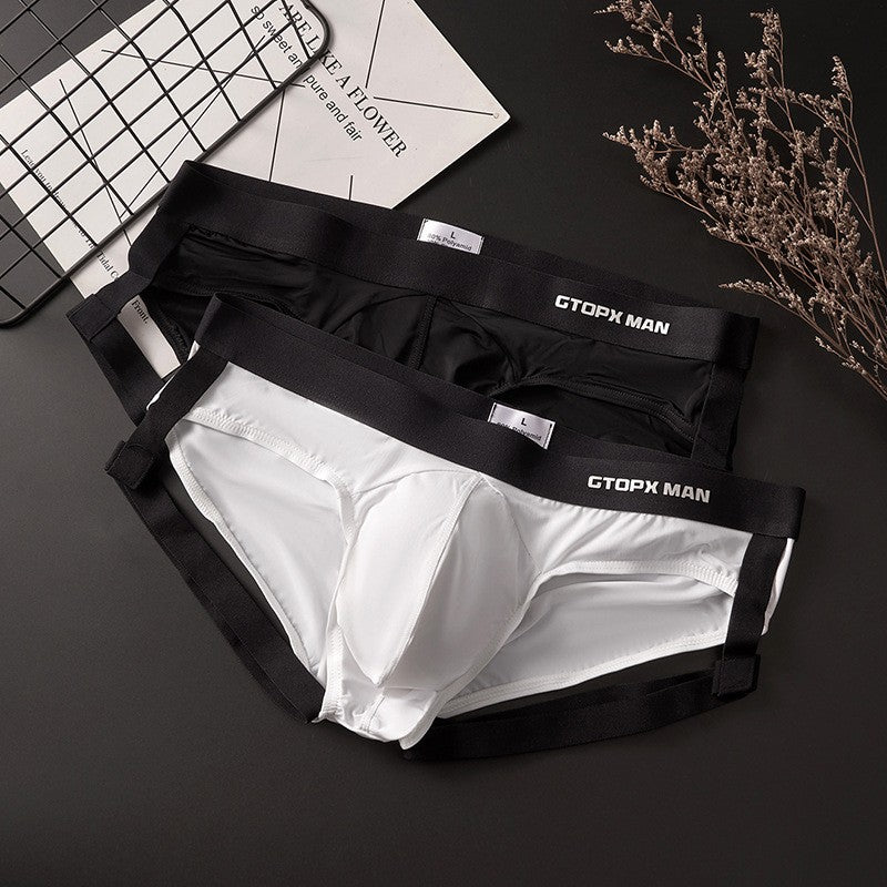 zd298-Men's Thin Ice Silk Briefs