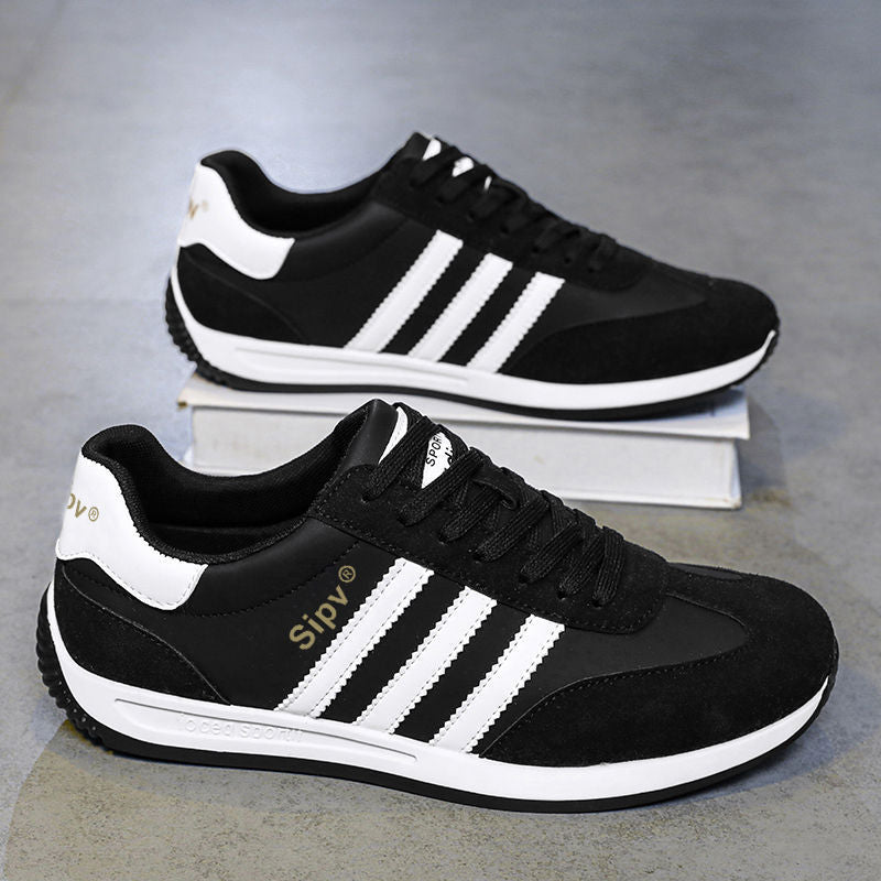 get11-Men's breathable fabric flat sneakers