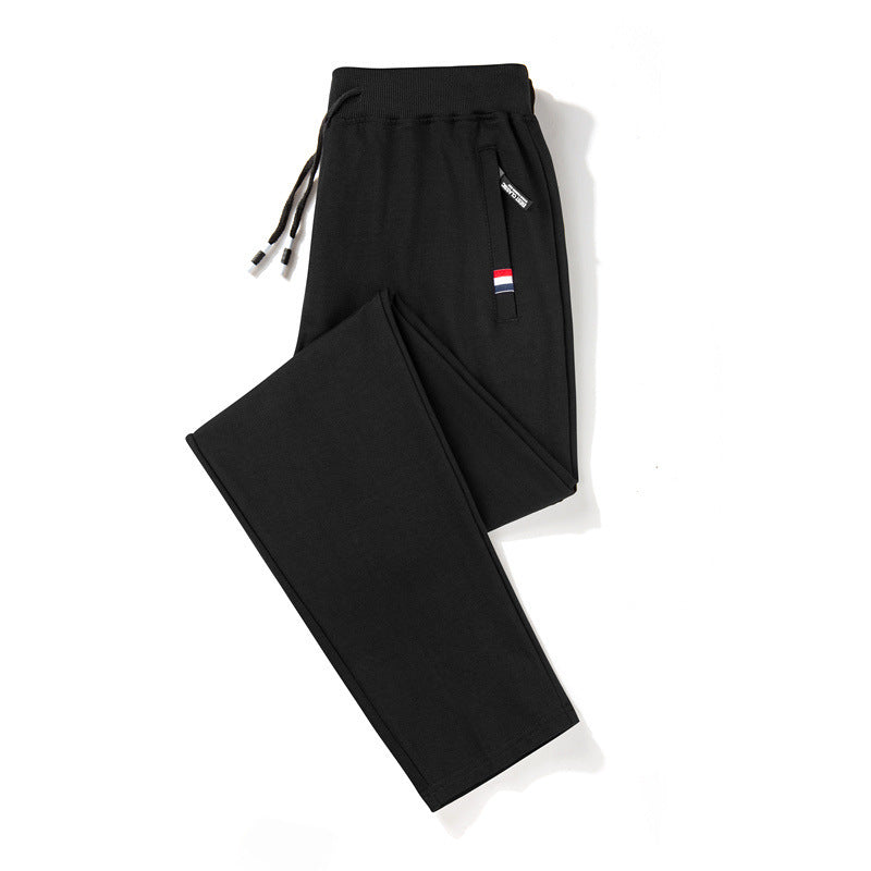 de757-Men's autumn and winter loose straight cotton sports pants