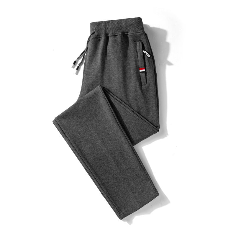 de757-Men's autumn and winter loose straight cotton sports pants