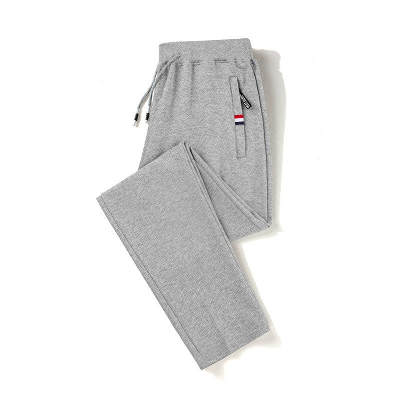 de757-Men's autumn and winter loose straight cotton sports pants