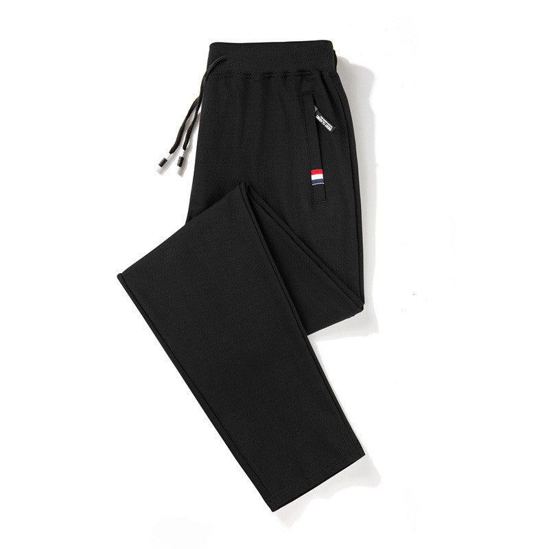 de757-Men's autumn and winter loose straight cotton sports pants
