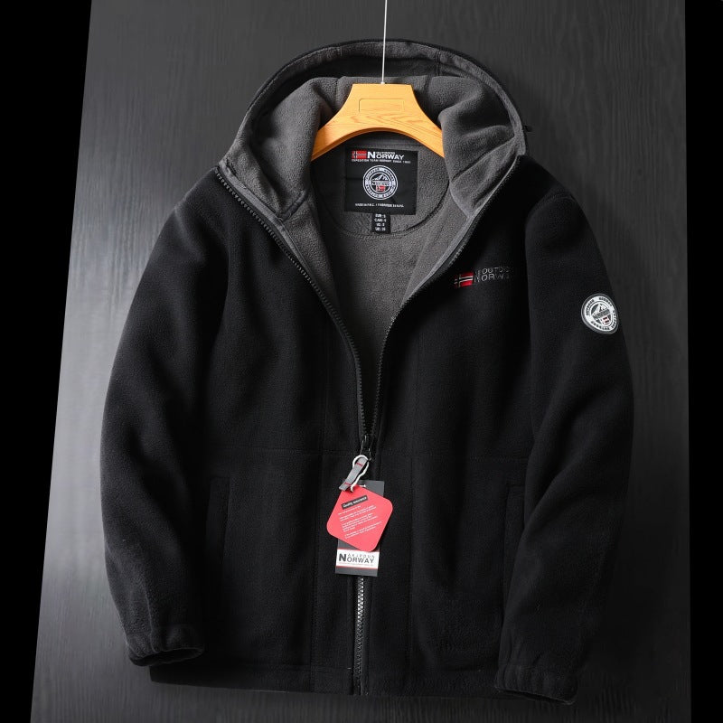 2025 Men's new double-layer fleece hoodie(cm326)