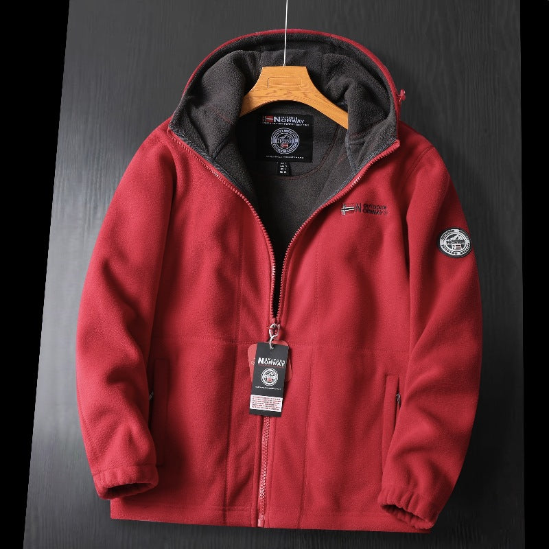 2025 Men's new double-layer fleece hoodie(cm326)