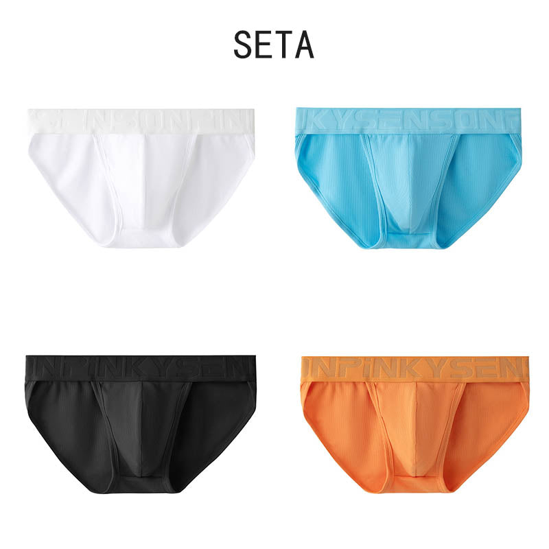 qh342-Men's mid-rise modal ribbed briefs