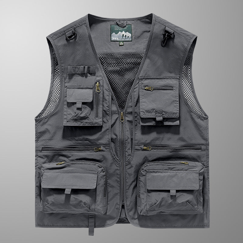 cm183-Men's Spring and Autumn Leisure Outdoor Mesh Quick Dry Vest