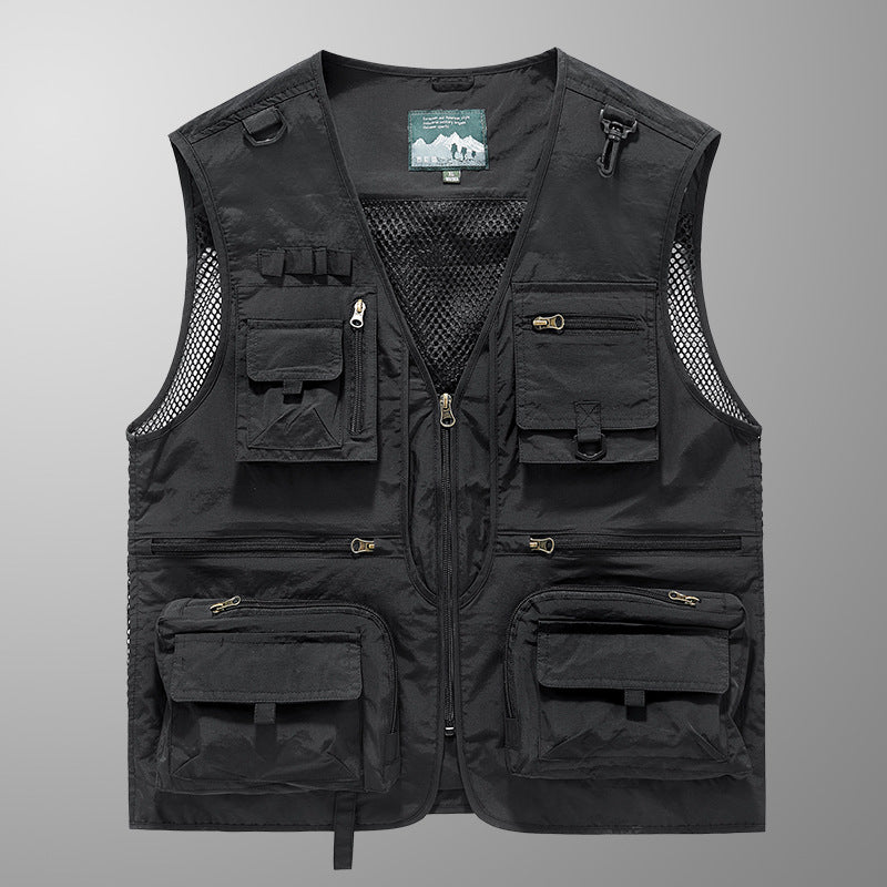 cm183-Men's Spring and Autumn Leisure Outdoor Mesh Quick Dry Vest