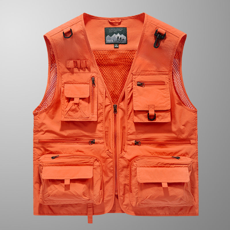 cm183-Men's Spring and Autumn Leisure Outdoor Mesh Quick Dry Vest