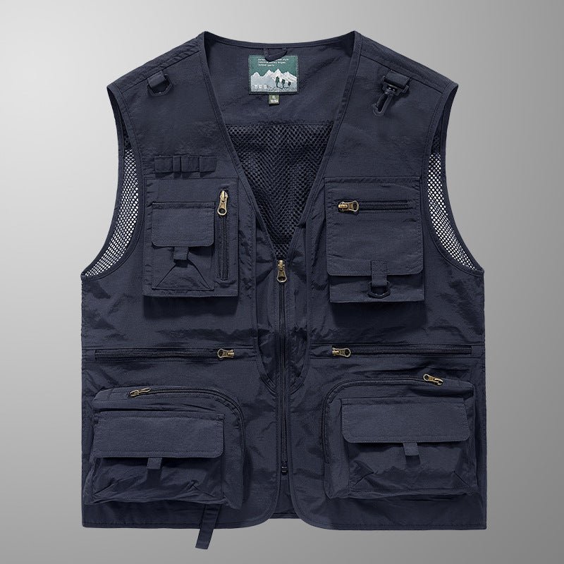 cm183-Men's Spring and Autumn Leisure Outdoor Mesh Quick Dry Vest