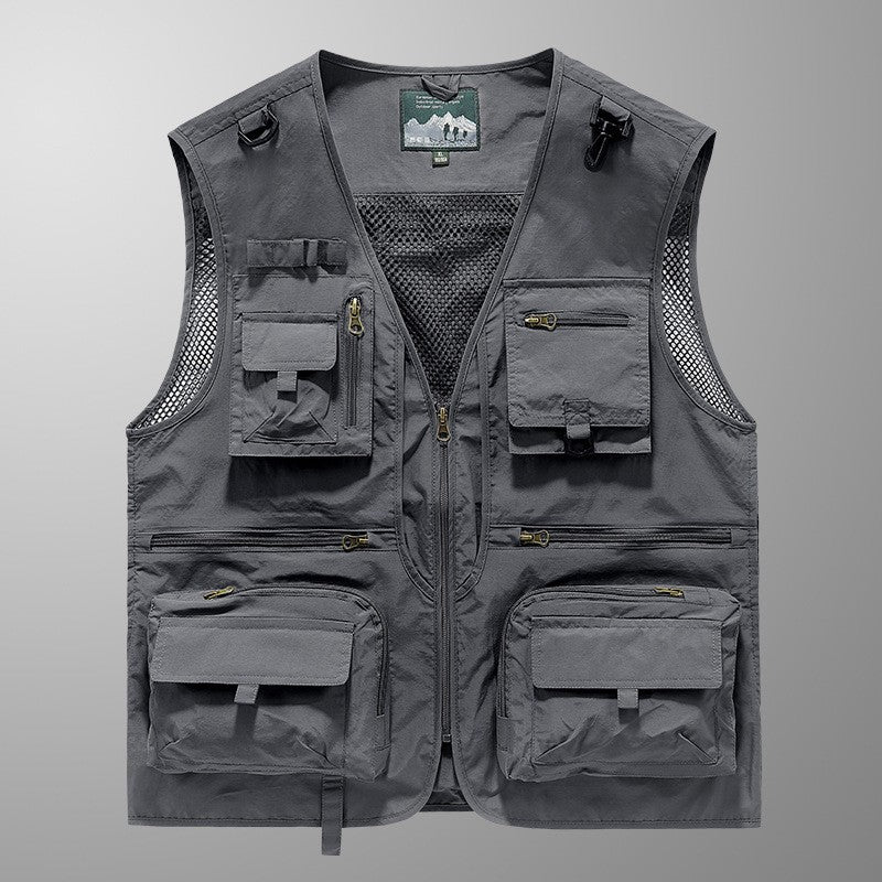 cm183-Men's Spring and Autumn Leisure Outdoor Mesh Quick Dry Vest