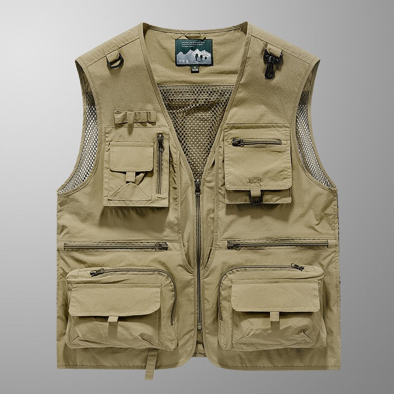 cm183-Men's Spring and Autumn Leisure Outdoor Mesh Quick Dry Vest