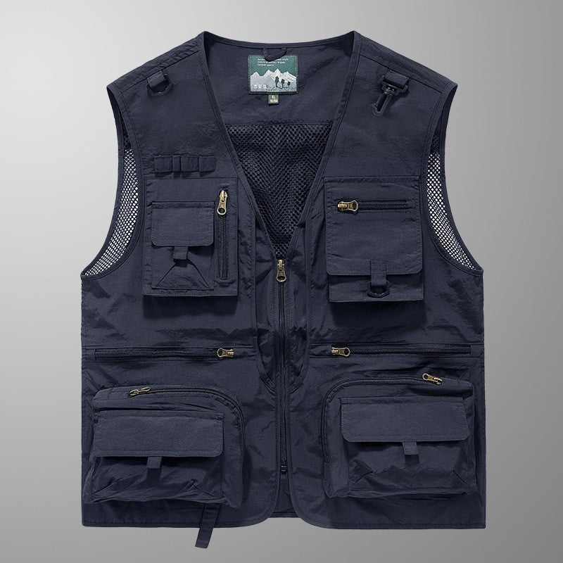 cm183-Men's Spring and Autumn Leisure Outdoor Mesh Quick Dry Vest