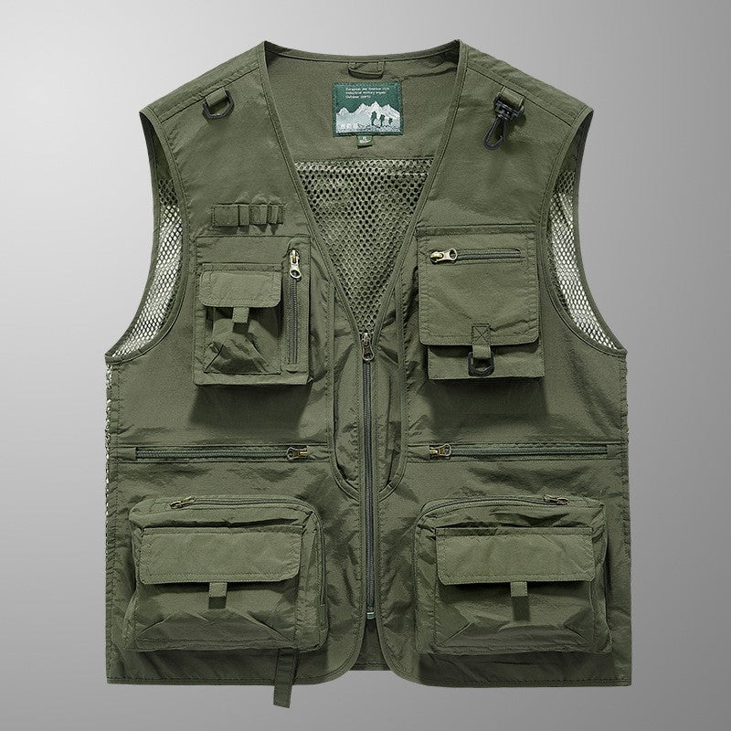 cm183-Men's Spring and Autumn Leisure Outdoor Mesh Quick Dry Vest
