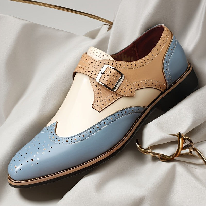 Men's Brogue Carved Leather Dress Shoes(cm222)