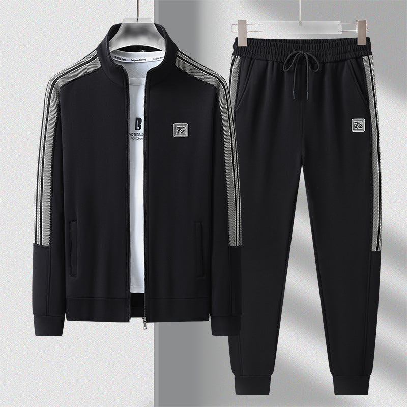 qh362-Men's casual fashion jacket and trousers suit