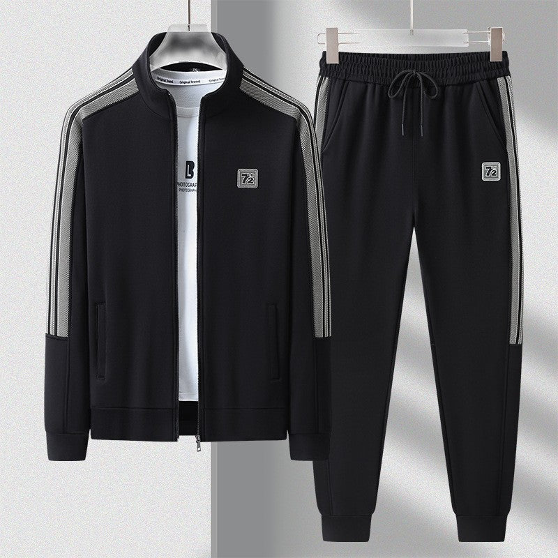 qh362-Men's casual fashion jacket and trousers suit