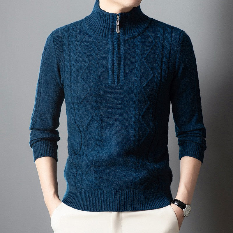 zd311-Men's new half turtleneck casual cashmere sweater