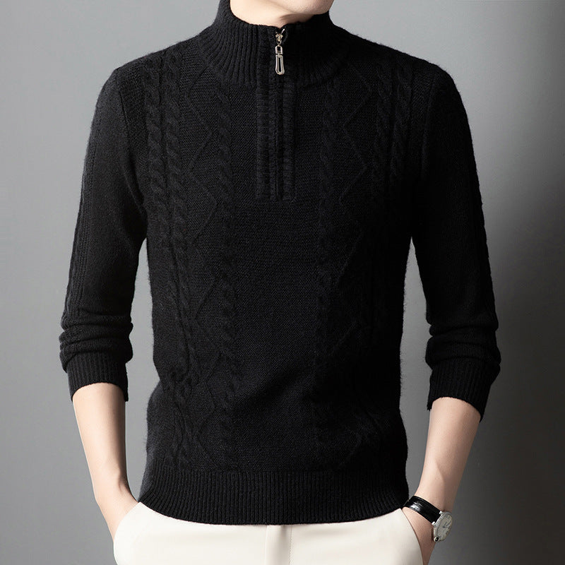 zd311-Men's new half turtleneck casual cashmere sweater