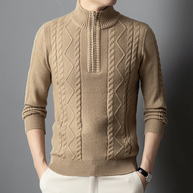 zd311-Men's new half turtleneck casual cashmere sweater
