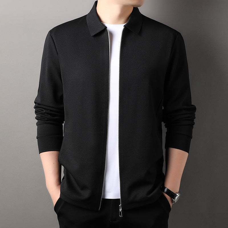 de786-Men's spring and autumn high-end lapel jacket