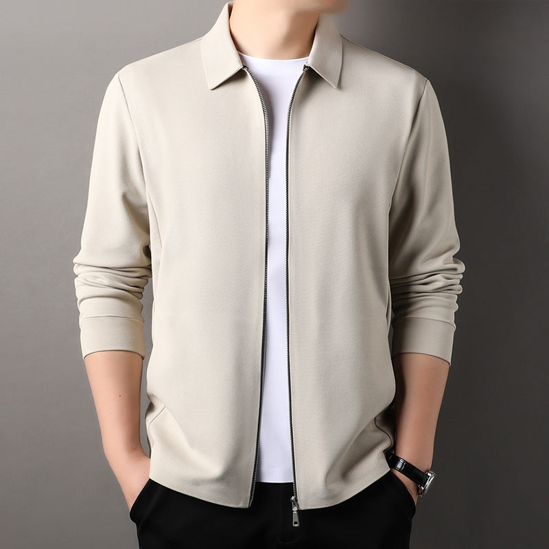 de786-Men's spring and autumn high-end lapel jacket