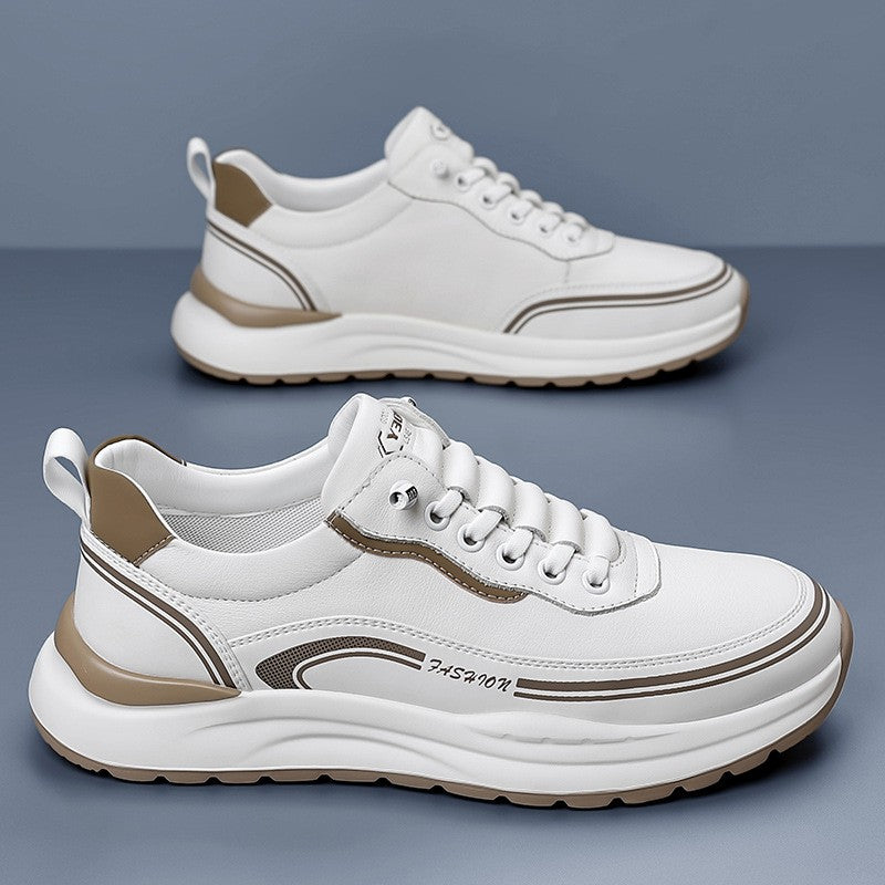 cow111-Men's sports style casual leather shoes