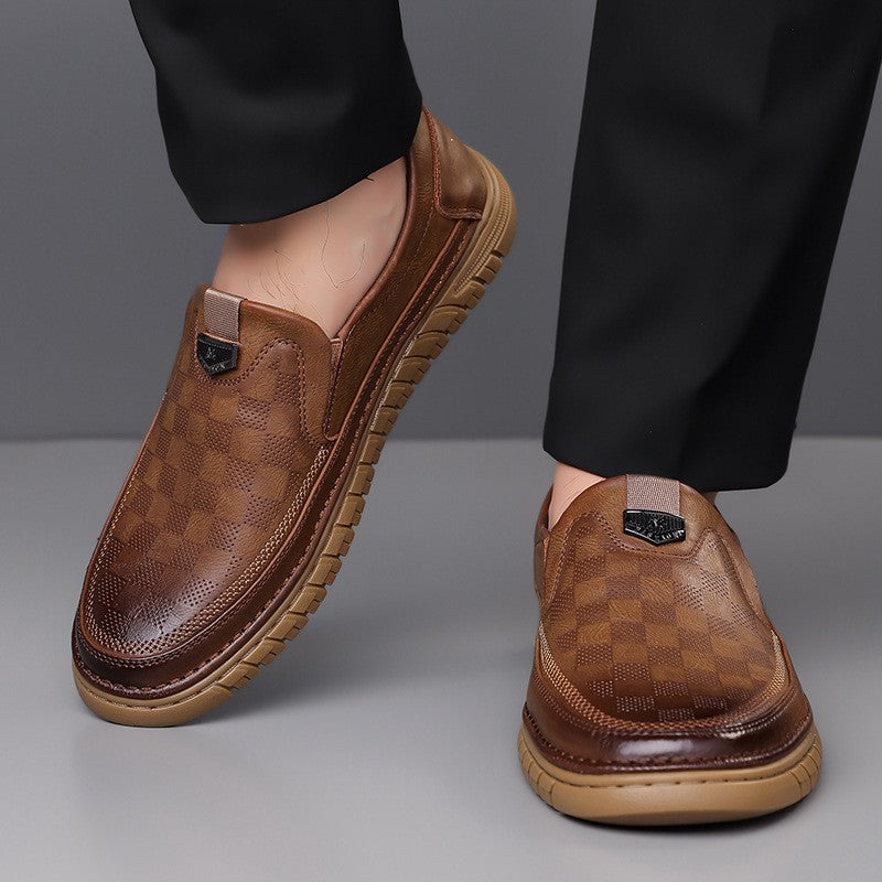 Men's daily casual leather shoes