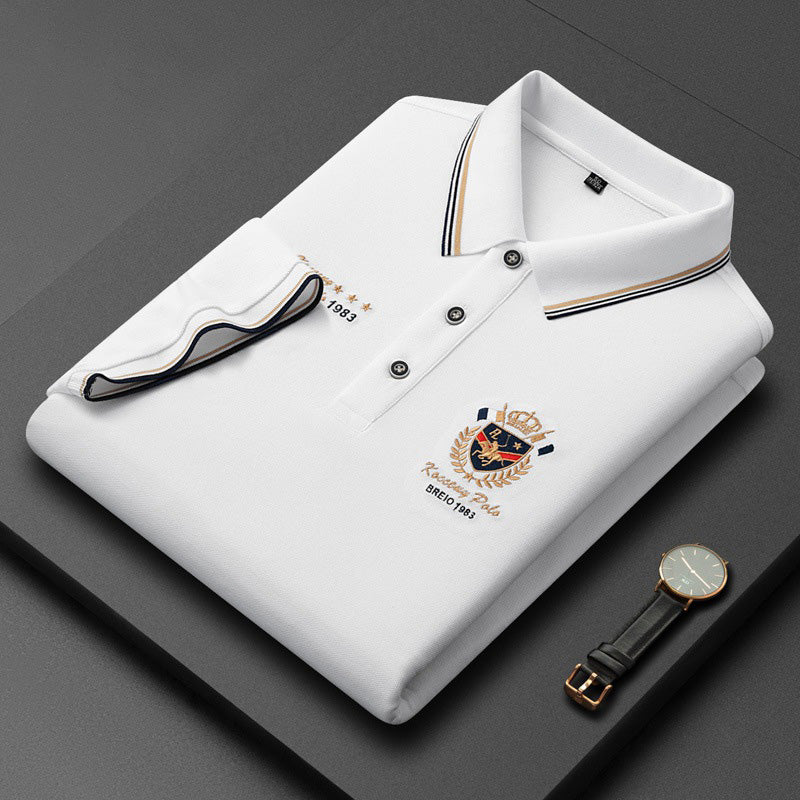 de794-Men's Summer Lapel Short Sleeve POLO Shirt