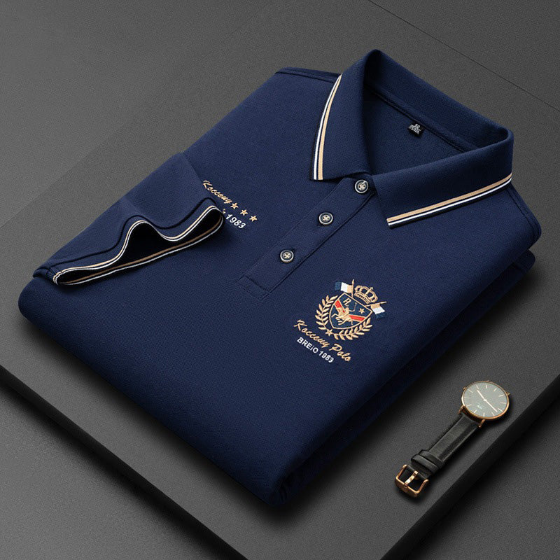 de794-Men's Summer Lapel Short Sleeve POLO Shirt