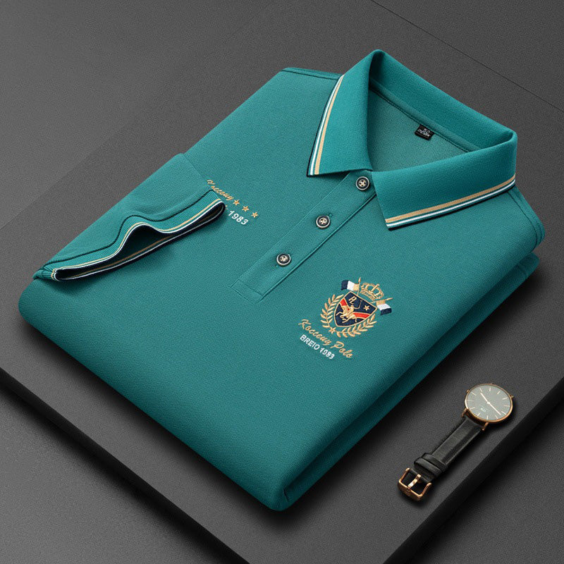 de794-Men's Summer Lapel Short Sleeve POLO Shirt