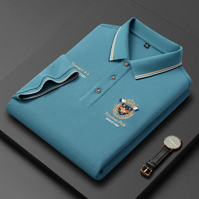 de794-Men's Summer Lapel Short Sleeve POLO Shirt
