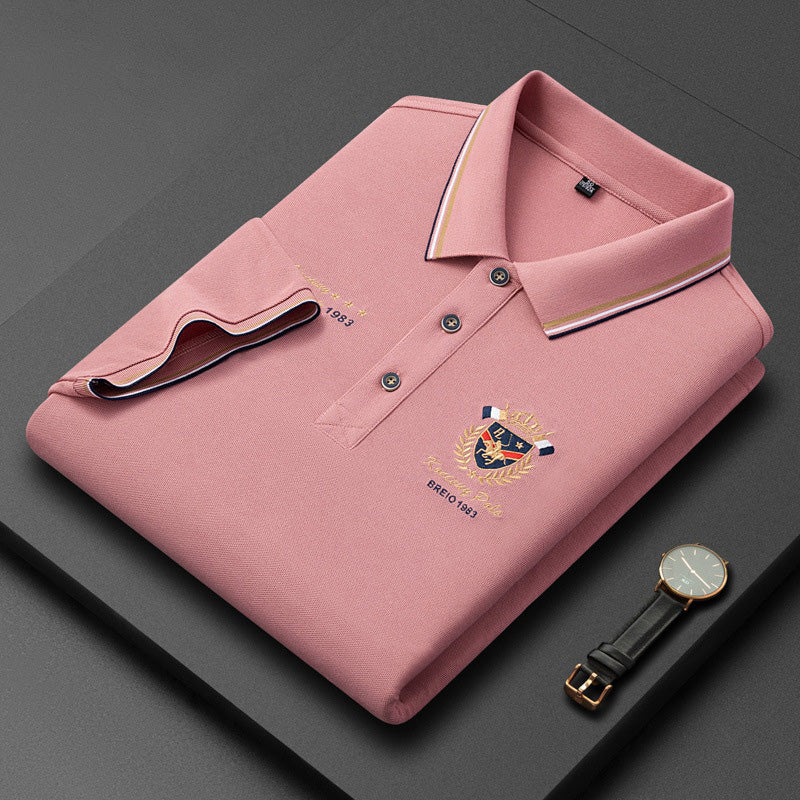 de794-Men's Summer Lapel Short Sleeve POLO Shirt