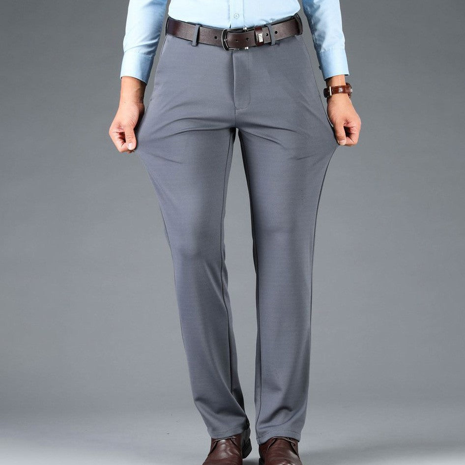 zd326-Ice Silk Casual Slim Straight Men's Trousers