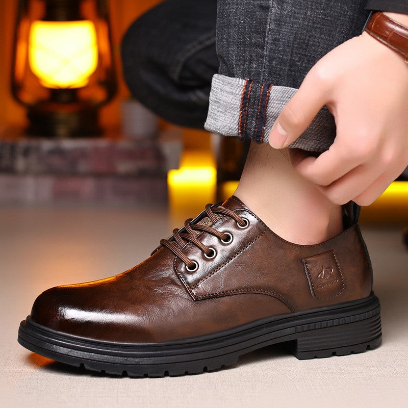 cow119-Men's autumn business casual leather shoes