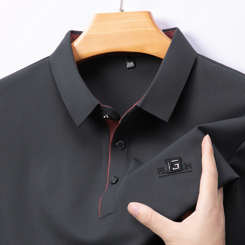 Summer Men's Long Sleeve Polo Shirt
