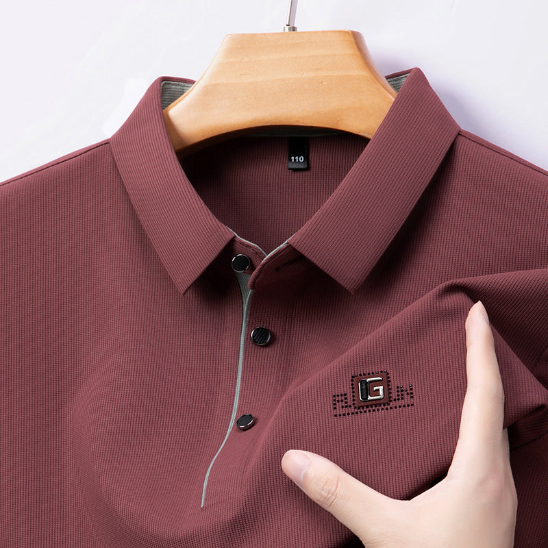 Summer Men's Long Sleeve Polo Shirt