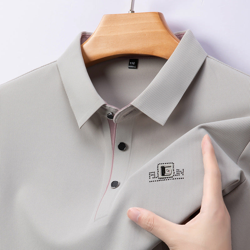 Summer Men's Long Sleeve Polo Shirt