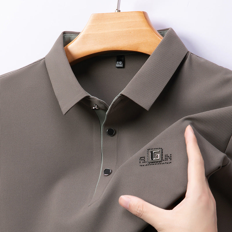 Summer Men's Long Sleeve Polo Shirt