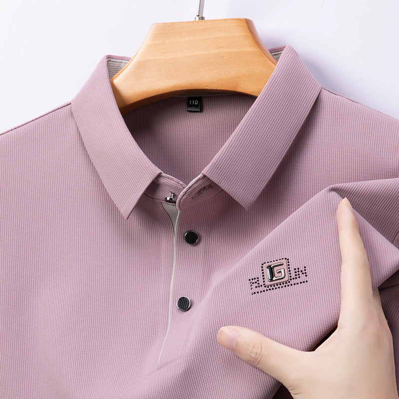 Summer Men's Long Sleeve Polo Shirt